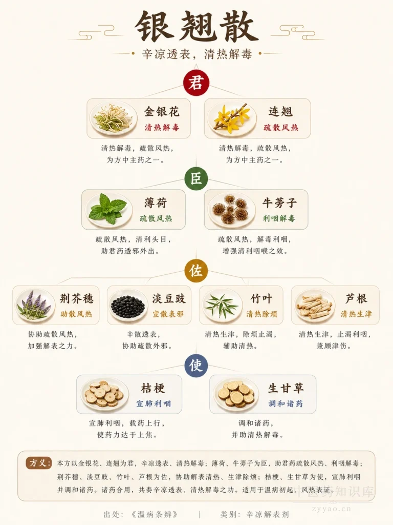 银翘散 君臣佐使图
