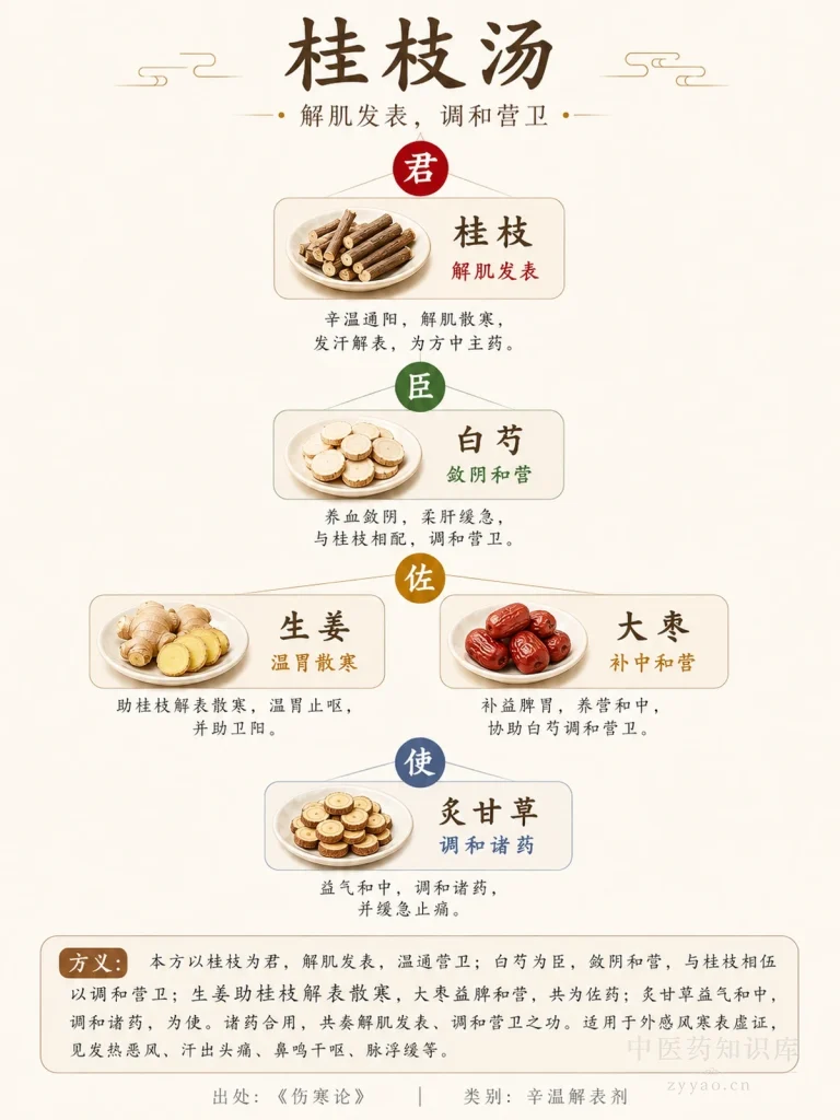 桂枝汤 君臣佐使图