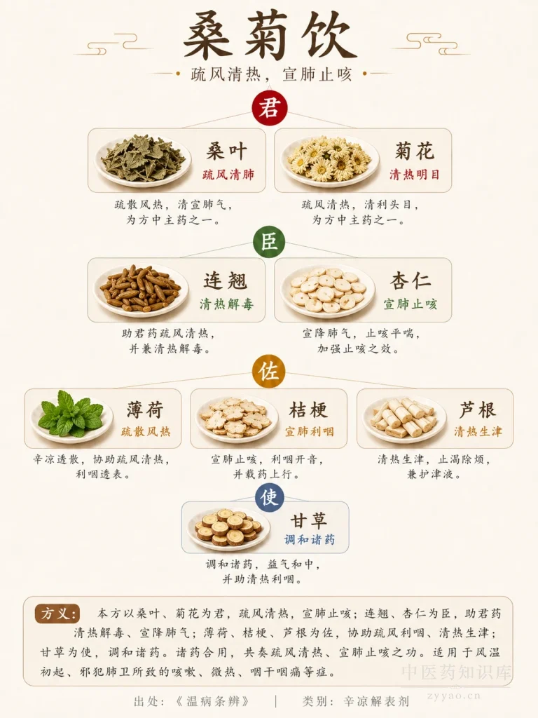 桑菊饮 君臣佐使图