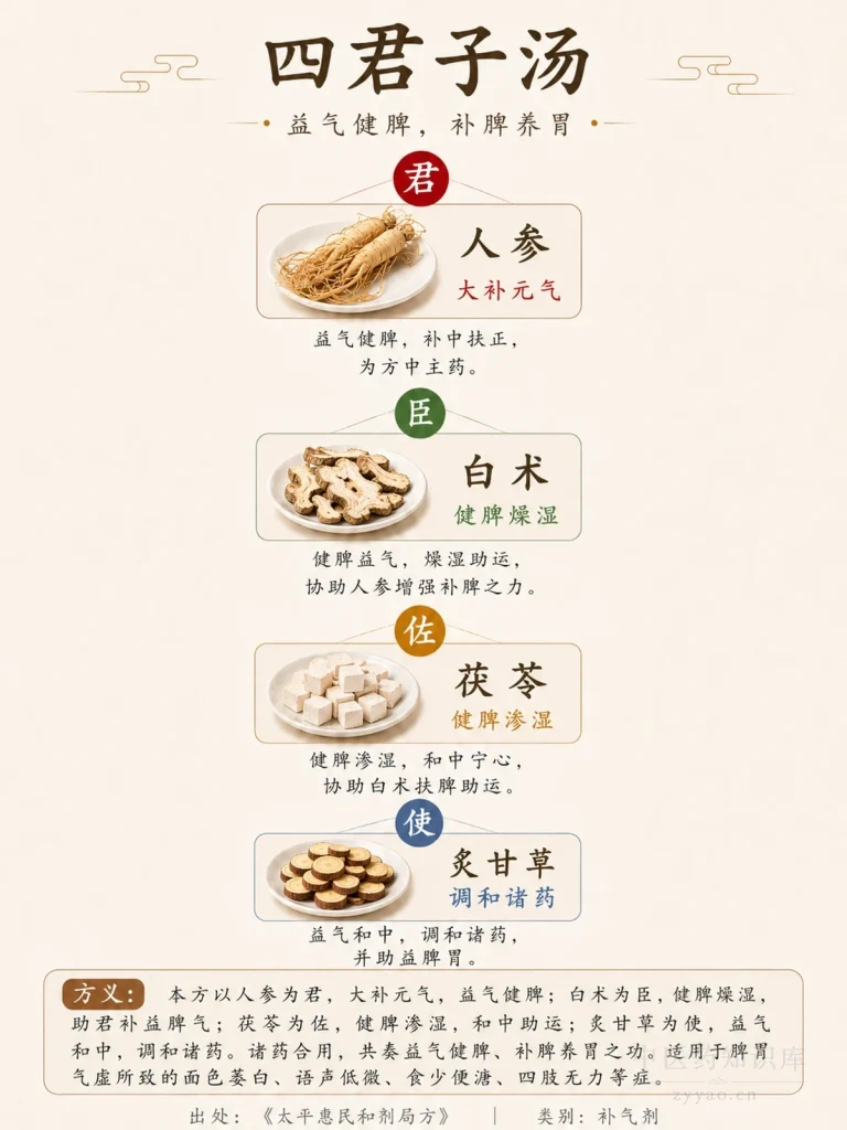 四君子汤 君臣佐使图