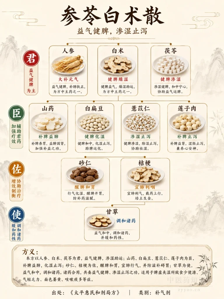 参苓白术散 君臣佐使图