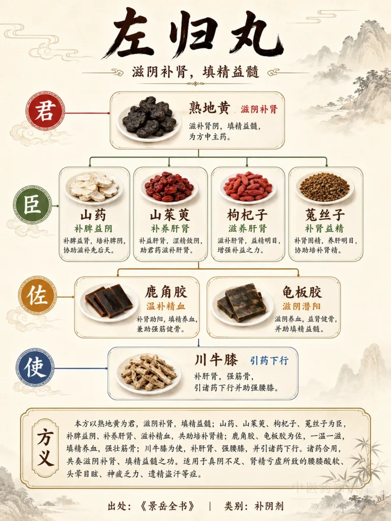 左归丸 君臣佐使图