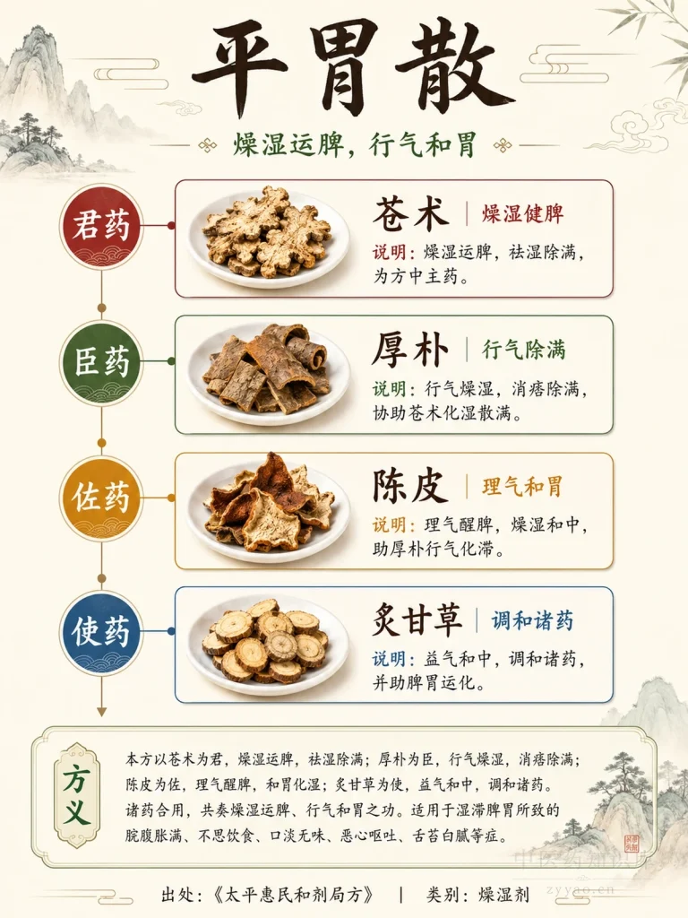 平胃散 君臣佐使图