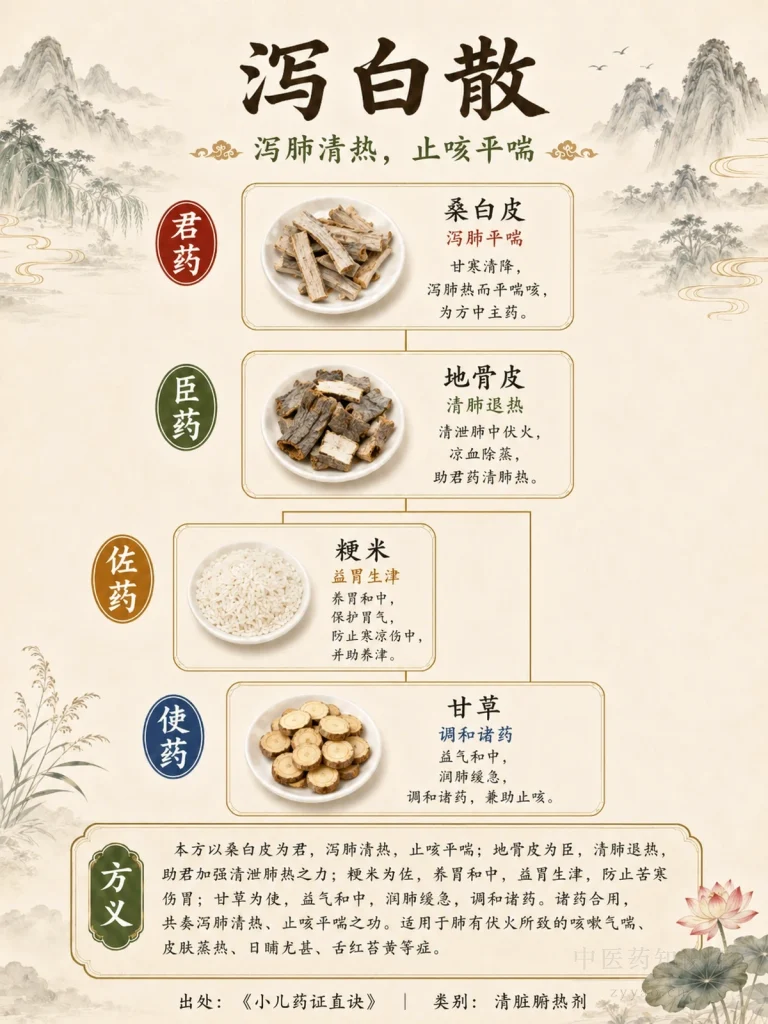 泻白散 君臣佐使图