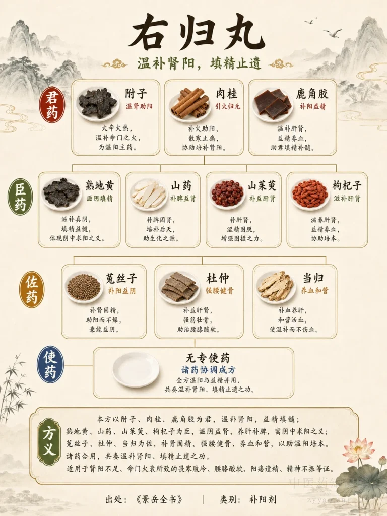 右归丸 君臣佐使图