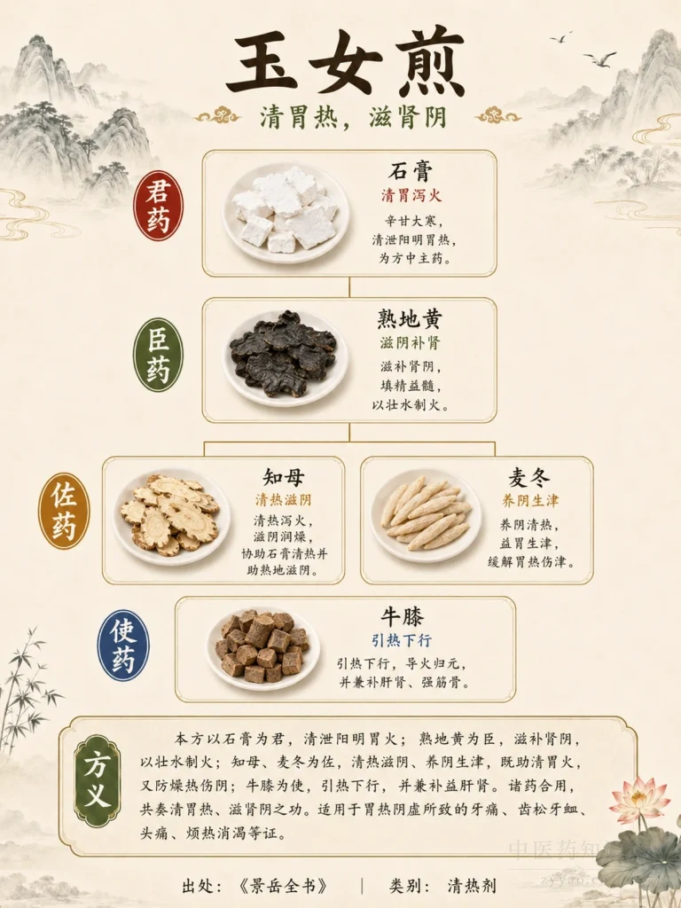 玉女煎 君臣佐使图