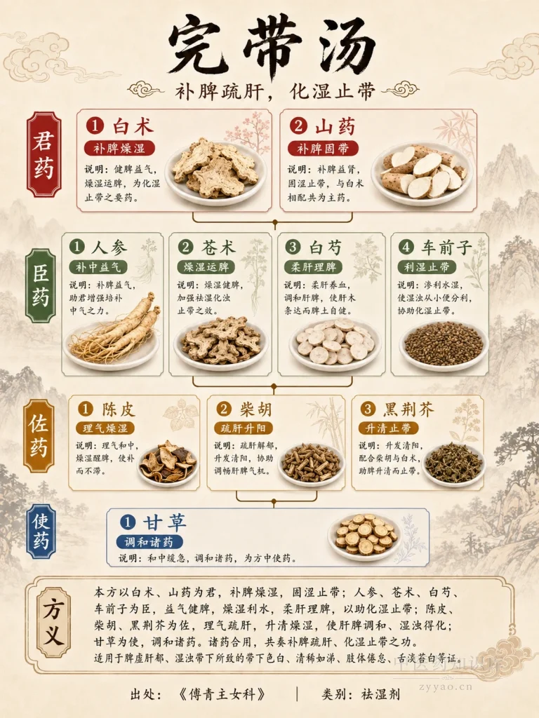 完带汤 君臣佐使图