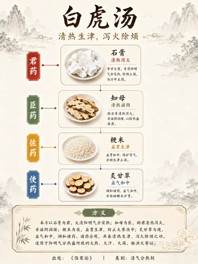 白虎汤 君臣佐使图