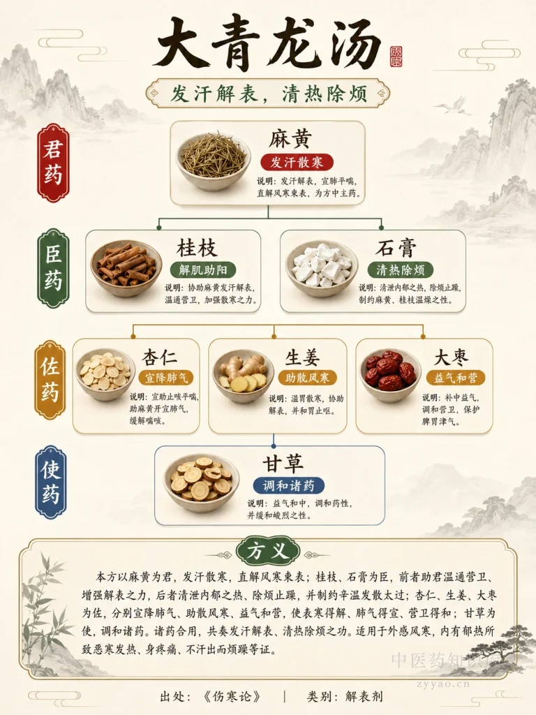 大青龙汤 君臣佐使图