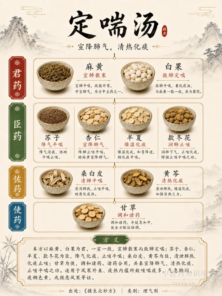 定喘汤 君臣佐使图