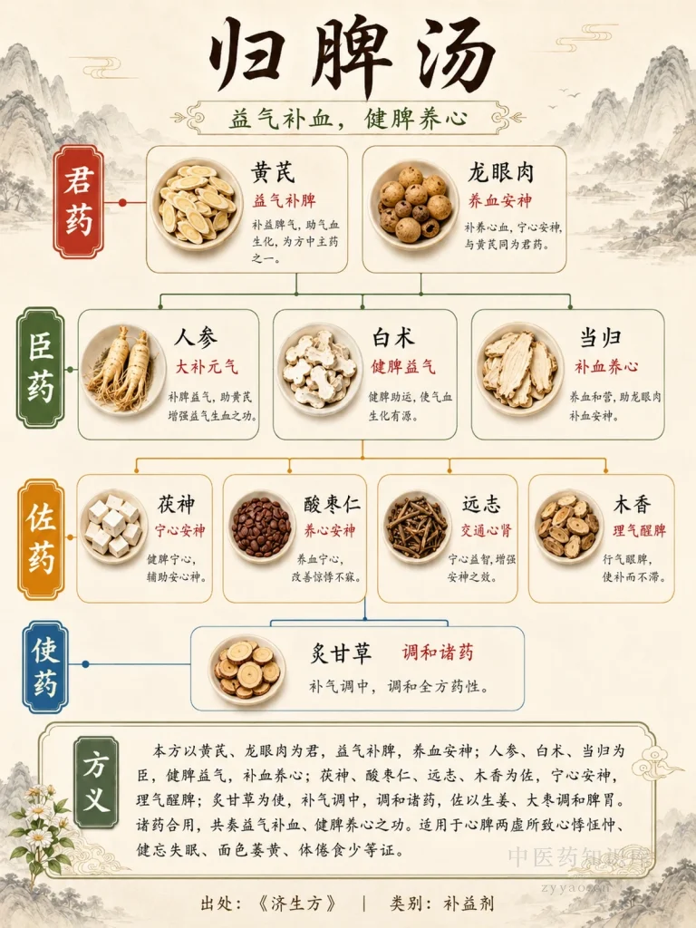 归脾汤 君臣佐使图