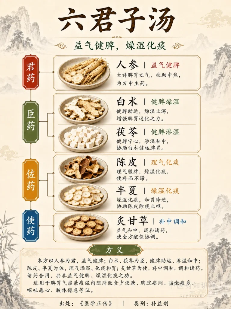 六君子汤 君臣佐使图