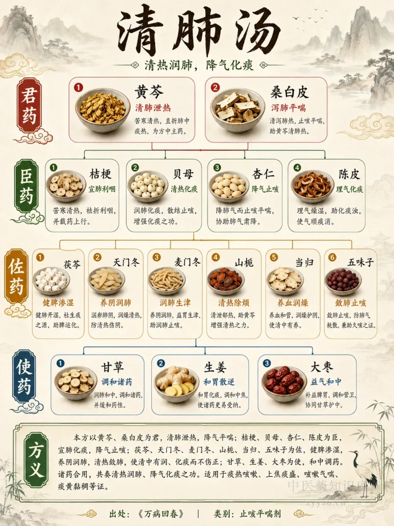 清肺汤 君臣佐使图