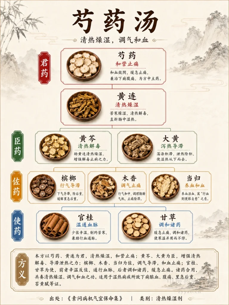 芍药汤 君臣佐使图
