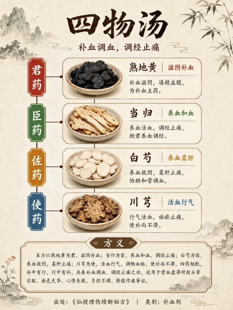 四物汤 君臣佐使图