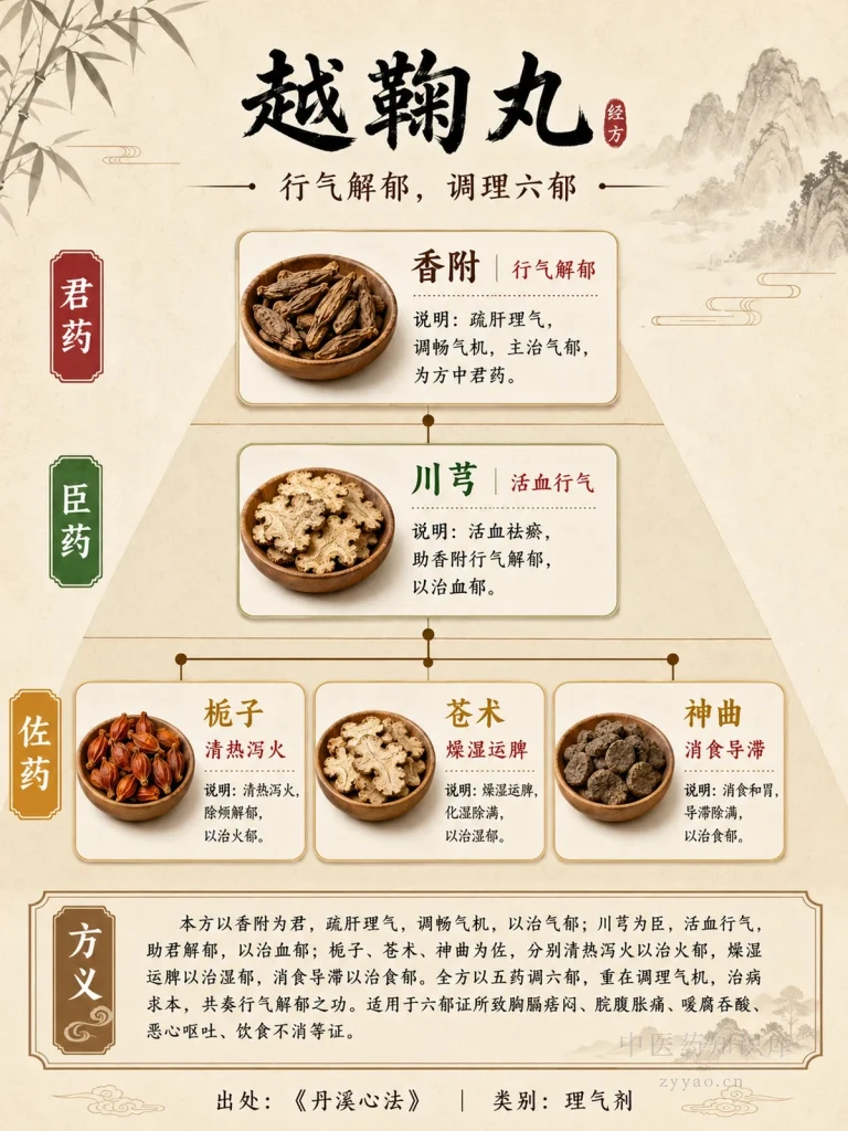 越鞠丸 君臣佐使图