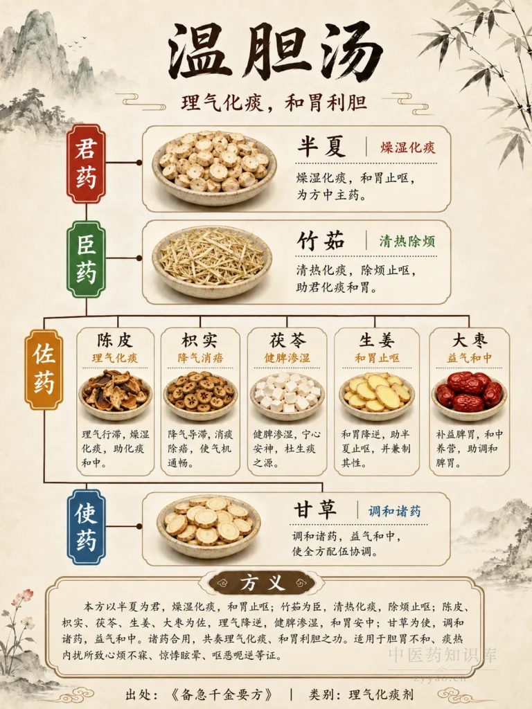 温胆汤 君臣佐使图