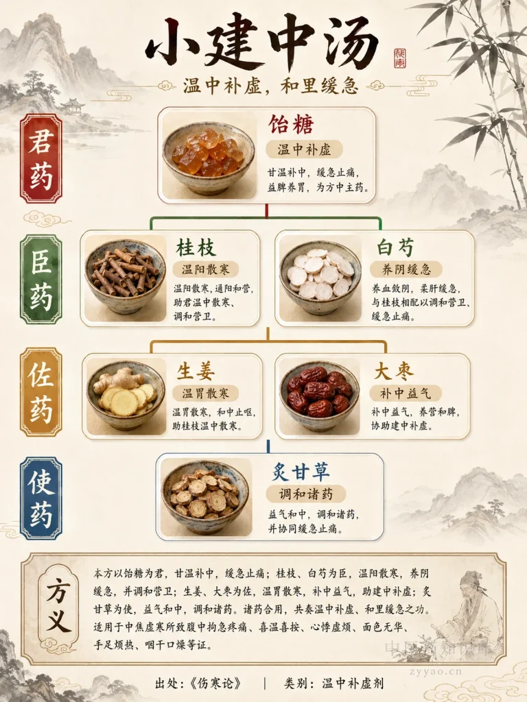小建中汤 君臣佐使图
