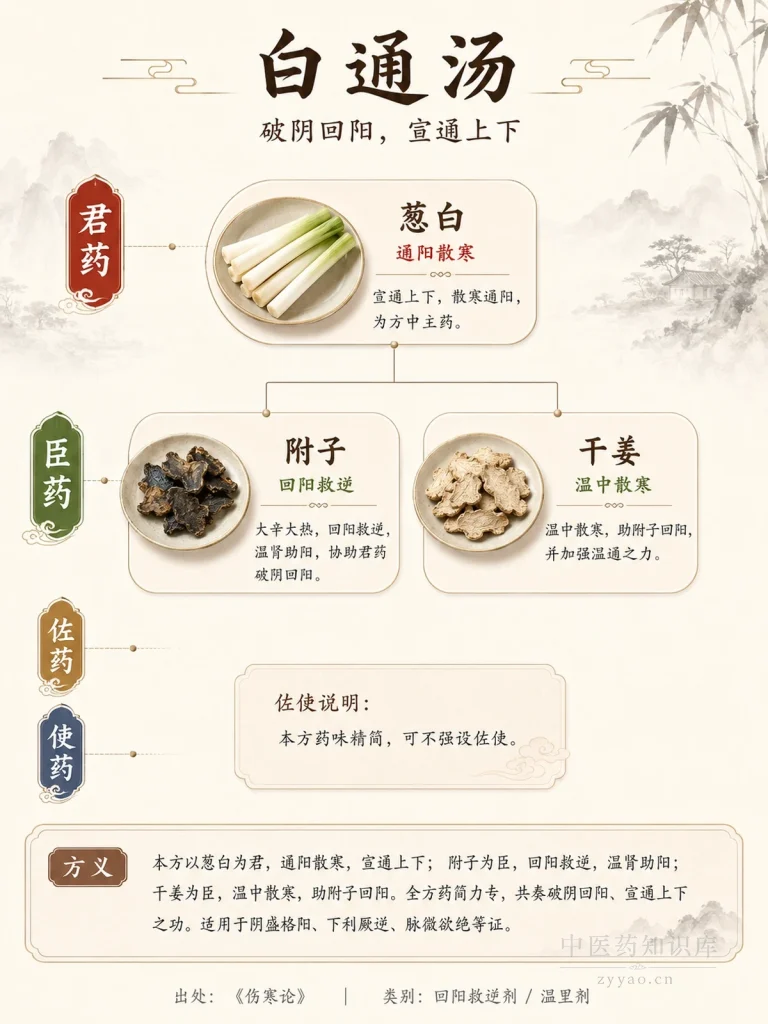 白通汤 君臣佐使图