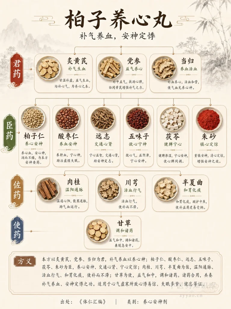 柏子养心丸 君臣佐使图