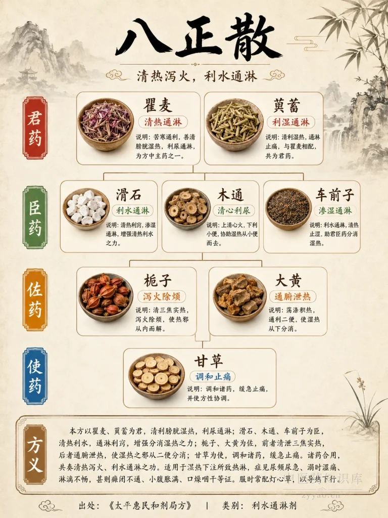 八正散 君臣佐使图
