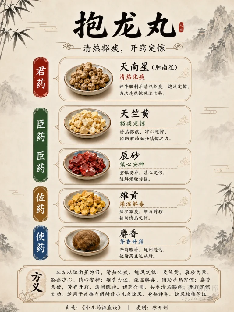 抱龙丸 君臣佐使图