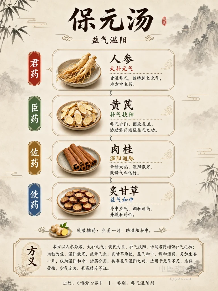 保元汤 君臣佐使图