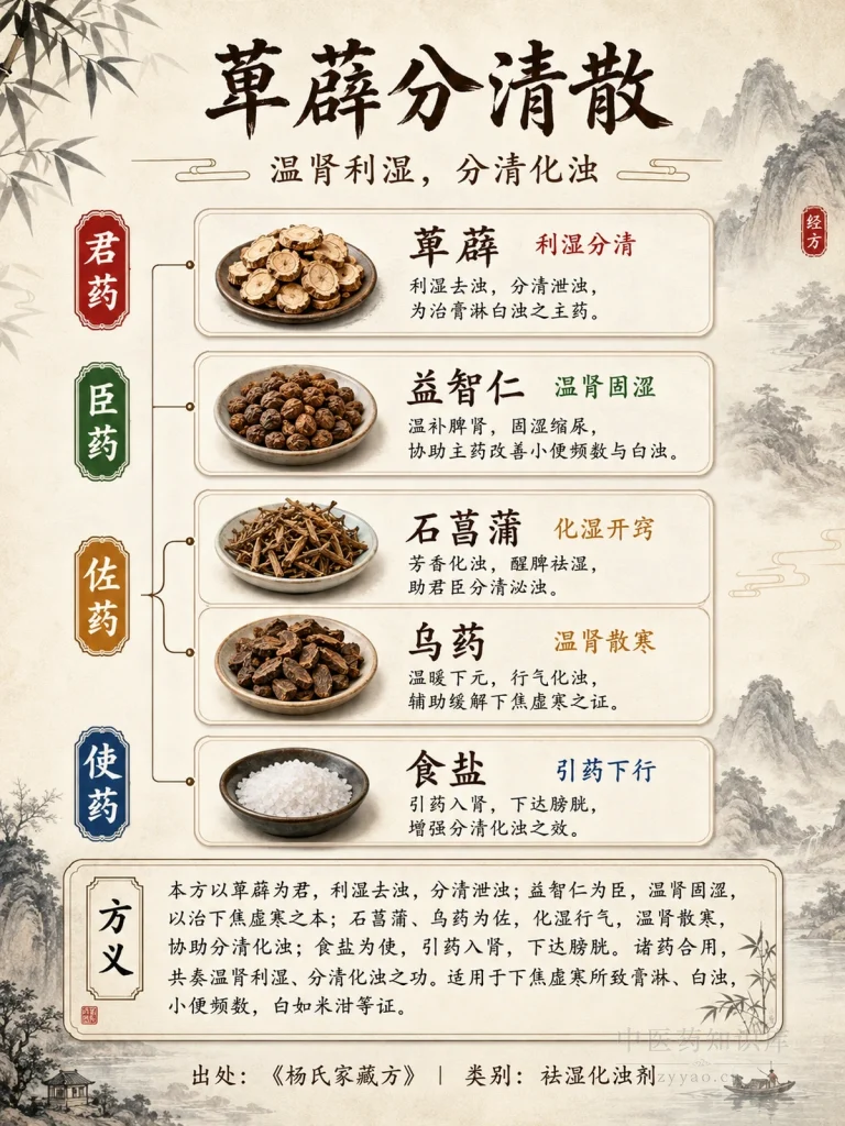 萆薢分清散 君臣佐使图