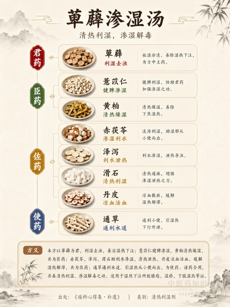 萆薢渗湿汤 君臣佐使图
