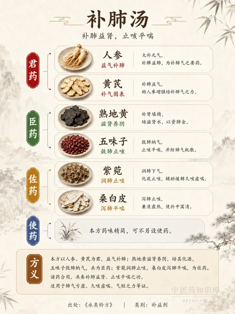 补肺汤 君臣佐使图