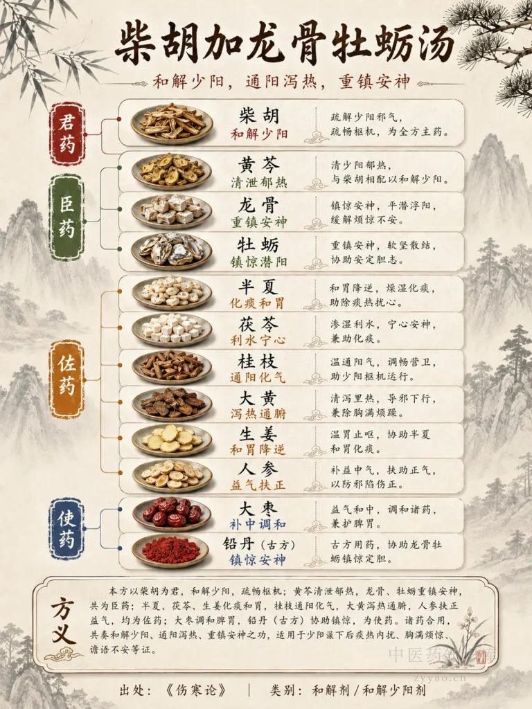 柴胡加龙骨牡蛎汤君臣佐使金字塔图