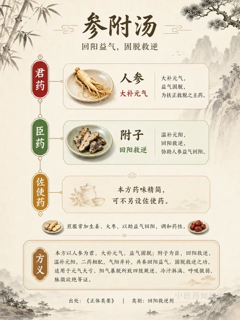 参附汤 君臣佐使图