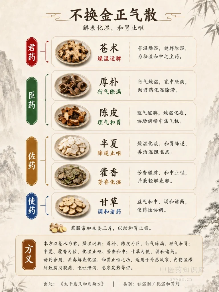 不换金正气散 君臣佐使图