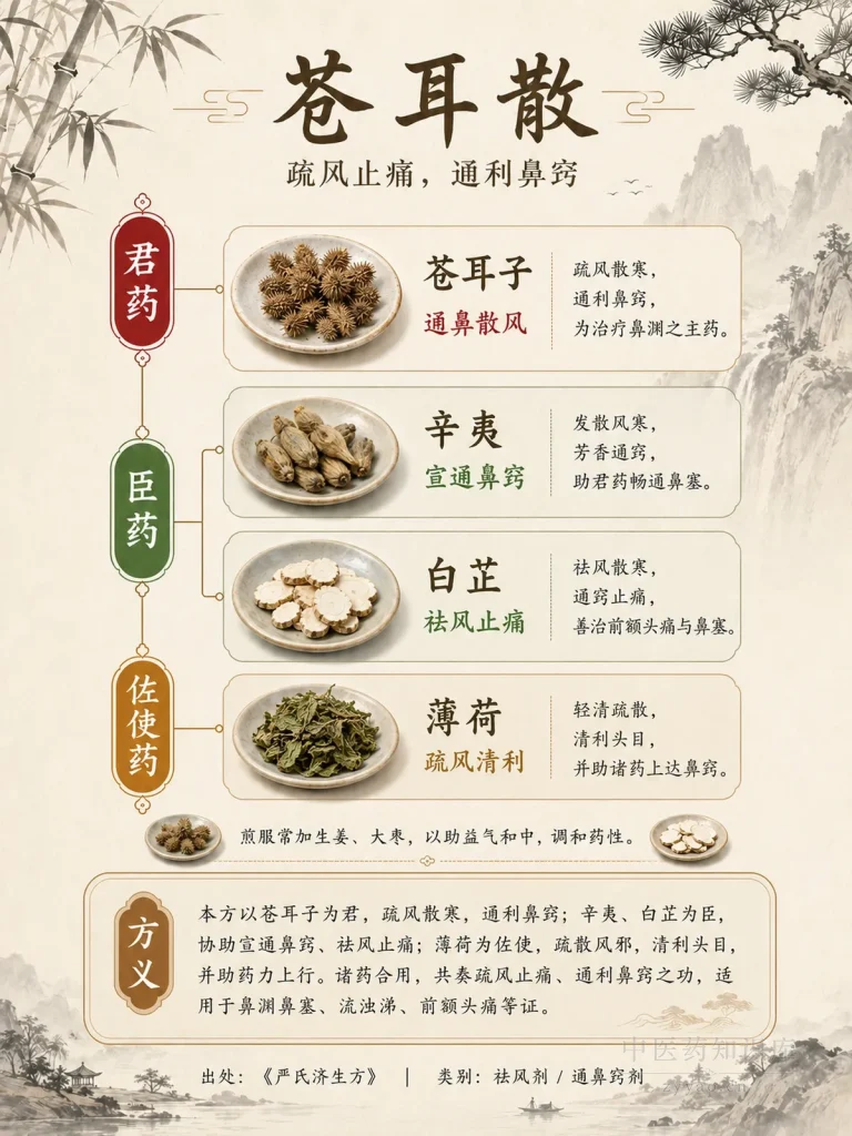 苍耳散 君臣佐使图