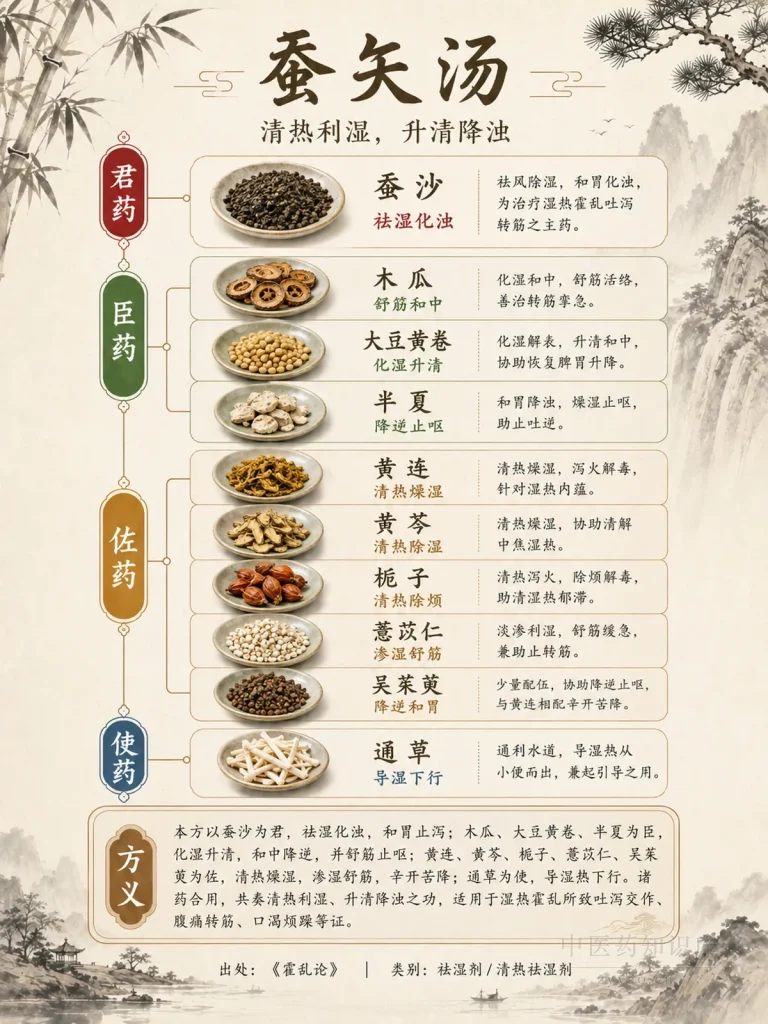 蚕矢汤 君臣佐使图