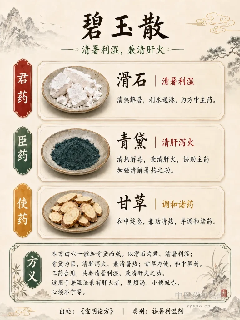 碧玉散 君臣佐使图