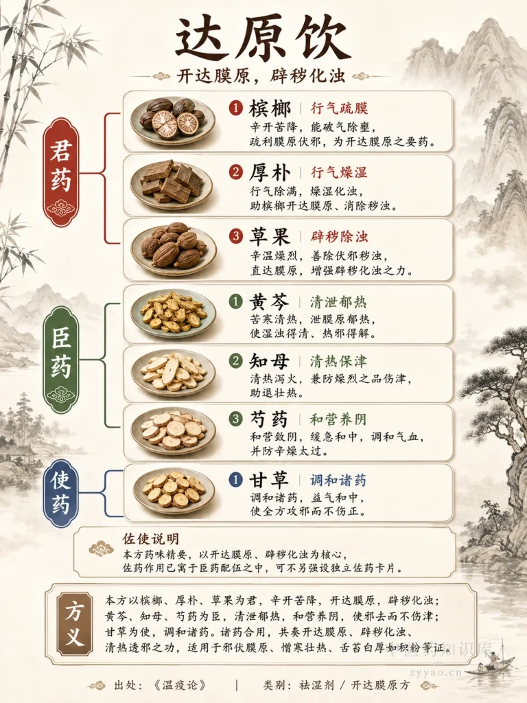 达原饮 君臣佐使图