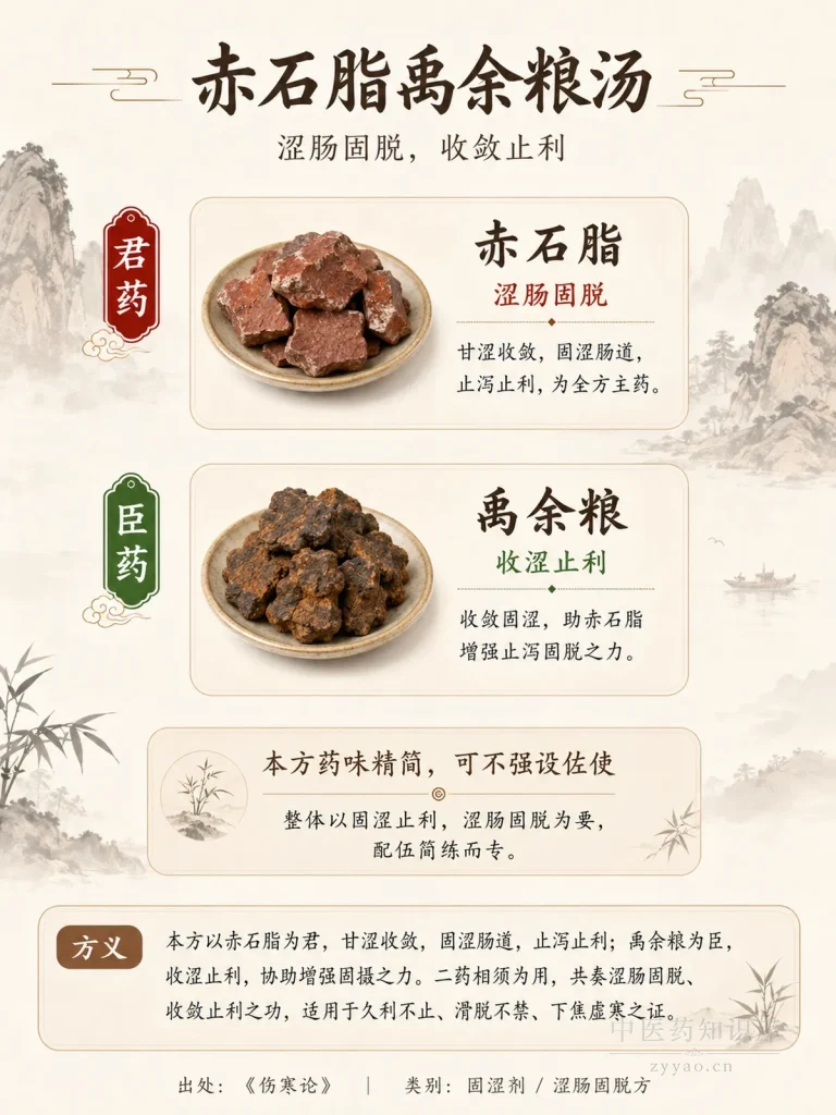 赤石脂禹余粮汤 君臣佐使图